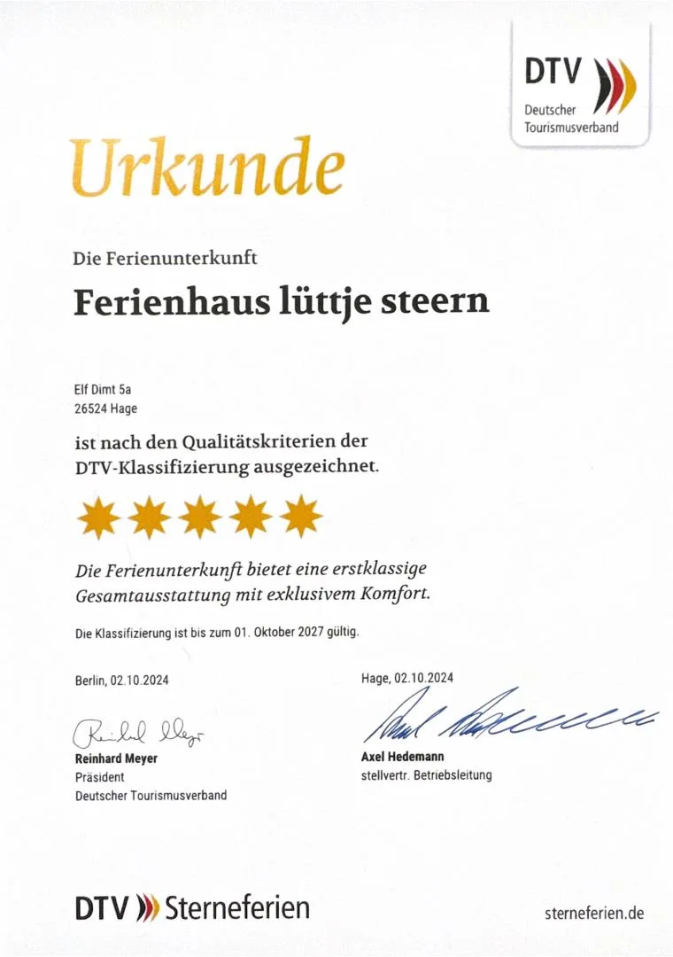 Ferienhaus Lüttje Steern - Neubau *****