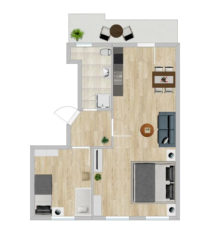 41 Weiße Villa am Schwanenteich OG rechts