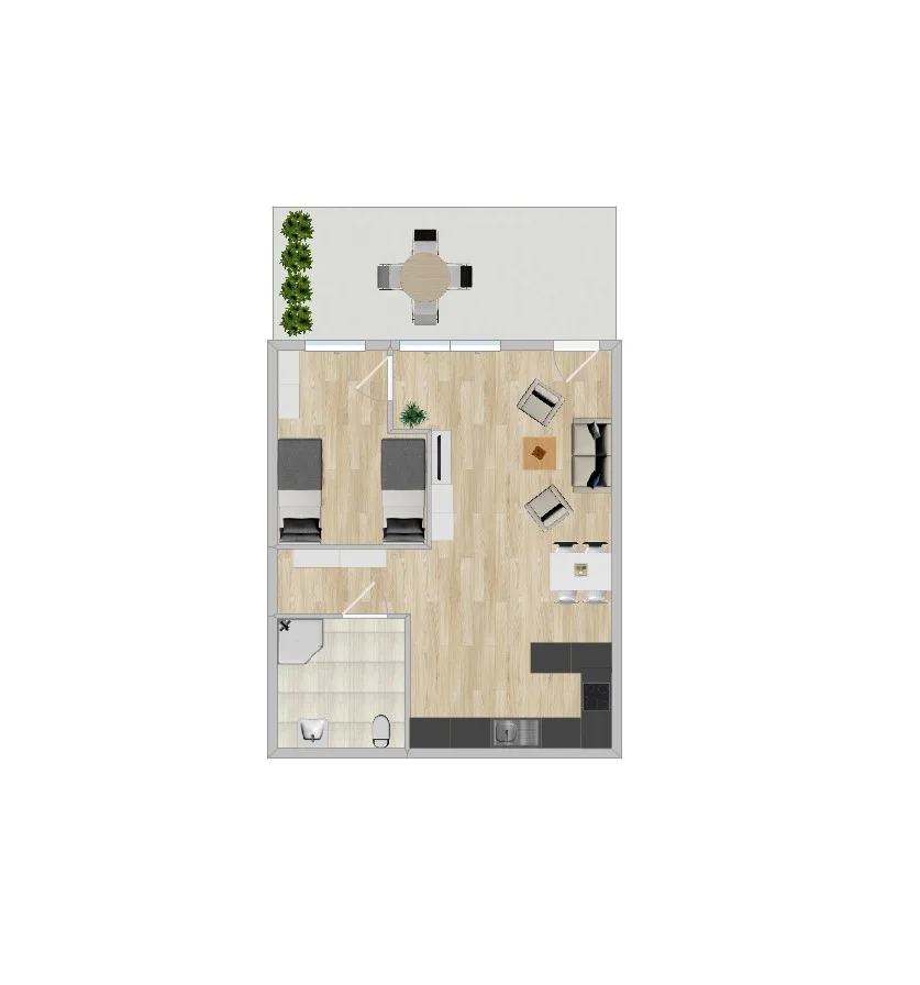 55 Ferienwohnung "Strandnest 2" Strandburg App.0.2 links
