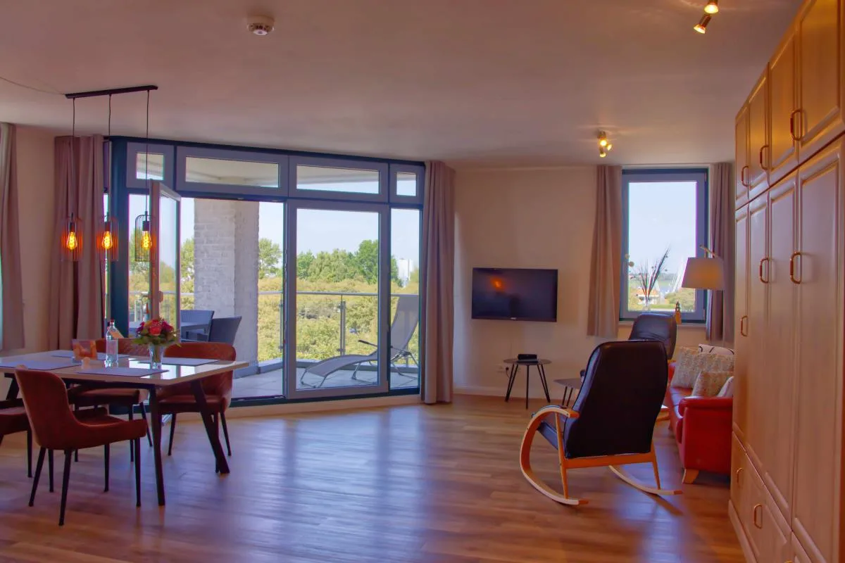 Inselblume 55 - Ferienwohnung in der Strandburg mit Hund