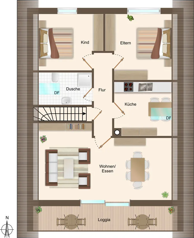 Inselblume 34 - Ferienwohnung "Ankerplatz" im Passatweg