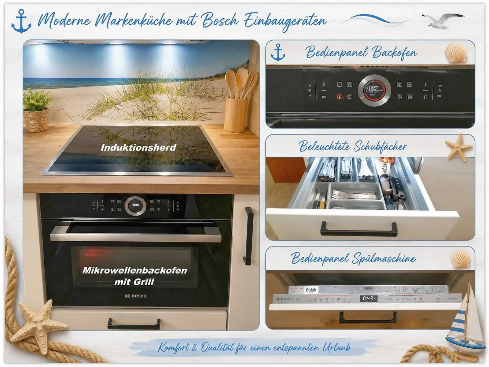 Albatros Komfort-Sterne-Appartment 025 mit WLAN, Balkon + Tiefgarage  in Tossens, Nordsee, ggü. Center Parcs
