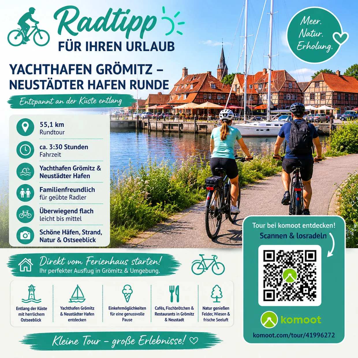 🌊 Einfach mal raus ans Meer &ndash; Ostsee, Radtouren & Erholung &ndash; Ferienhaus für bis zu 6 Gäste
