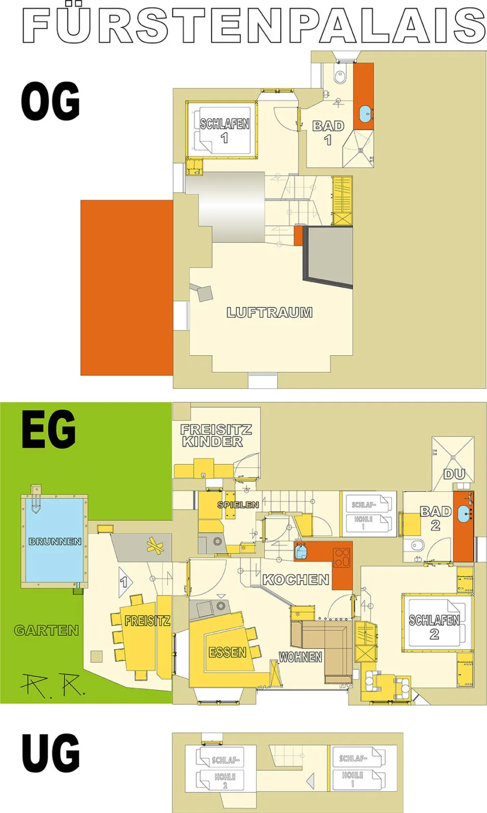Fürstenpalais im Turm zu Schloss Schedling