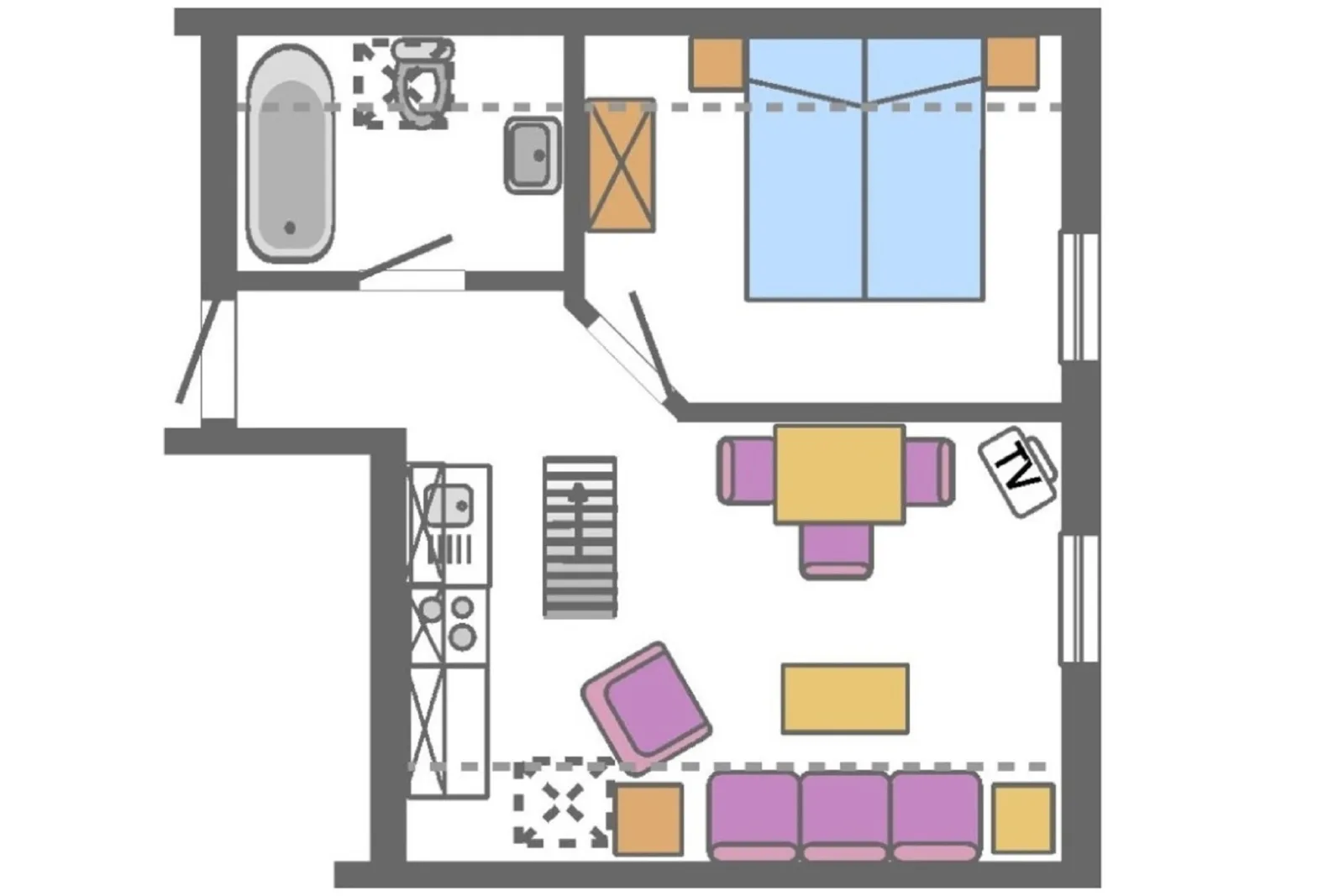Landhaus am Teich - Saaler - Bodden - Ferienwohnung blau