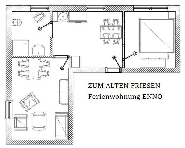 Ferienwohnung Zum alten Friesen ENNO