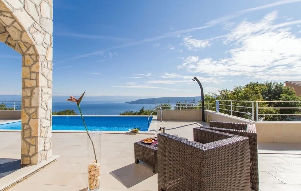 VillaBlu1 Doppelhaushälfte Seaview, Pool
