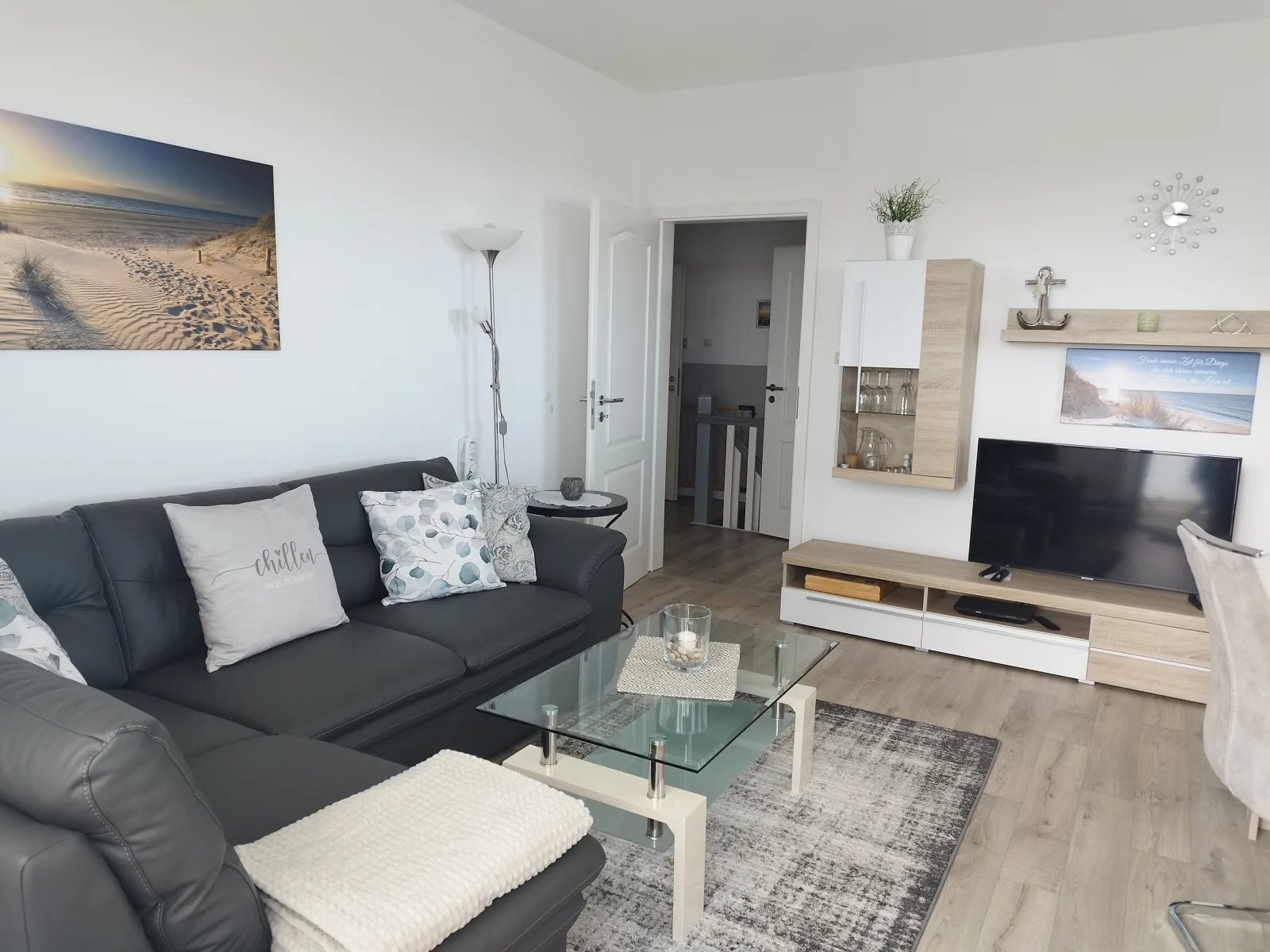 Wohnung mit Meerblick, Box-Bett, Süd- Balkon, eig. Parkplatz, Glasfaser
