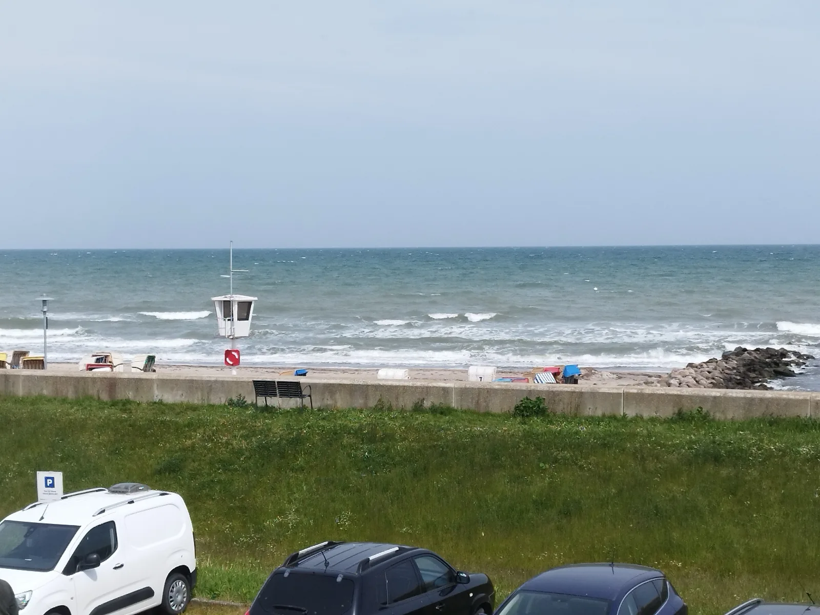 Wohnung mit Meerblick, Box-Bett, Süd- Balkon, eig. Parkplatz, Glasfaser