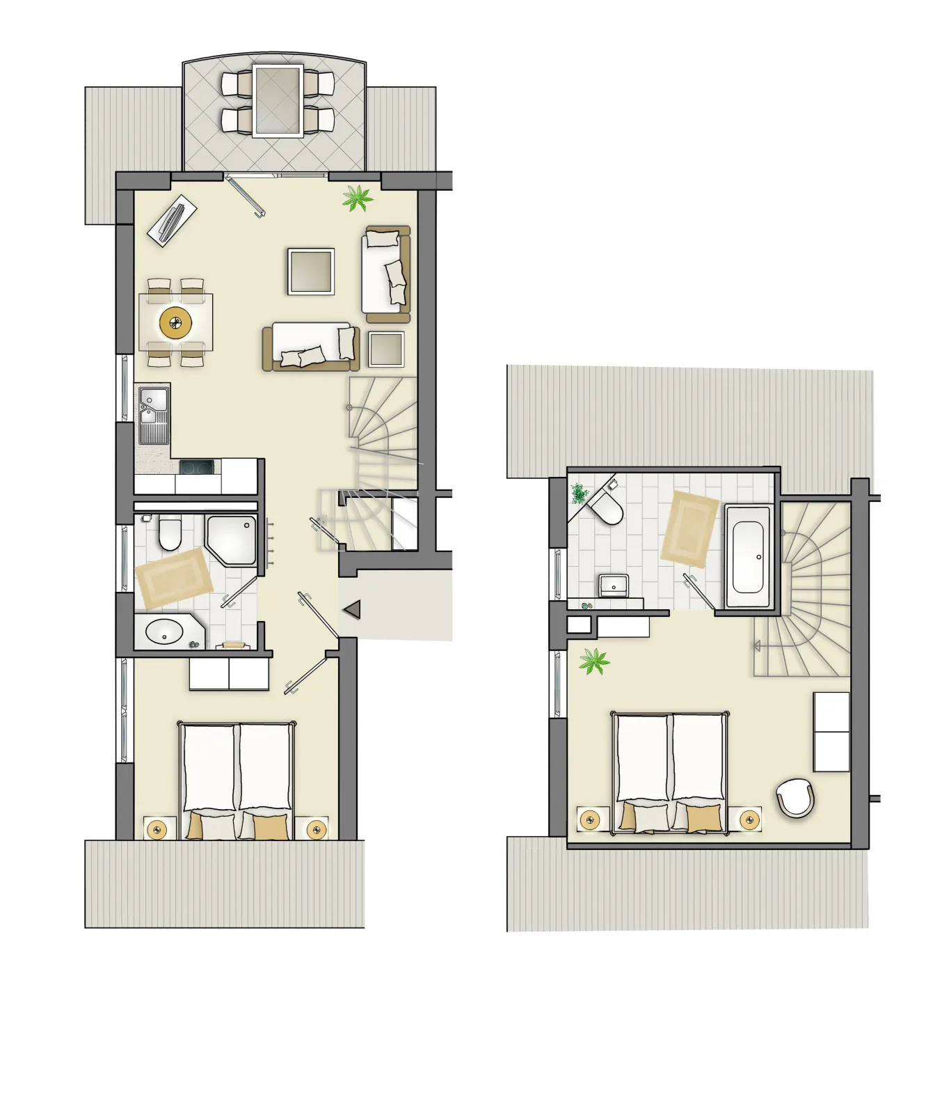 Balkon-Maisonette-Ferienwohnung