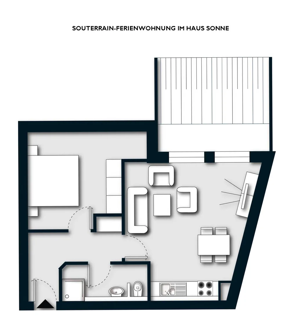 Souterrain-Ferienwohnung im Haus Sonne