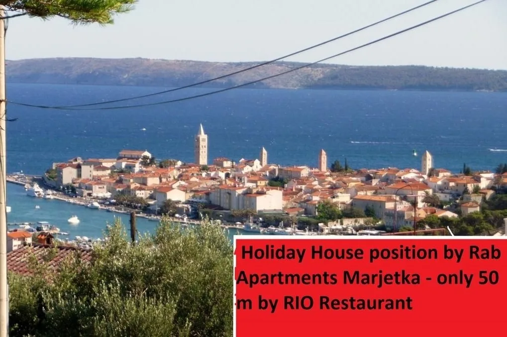 Apartment Daisy- excellent location close to Rab