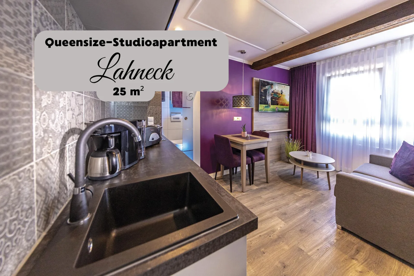 Queensize-Studioapartment  Lahneck