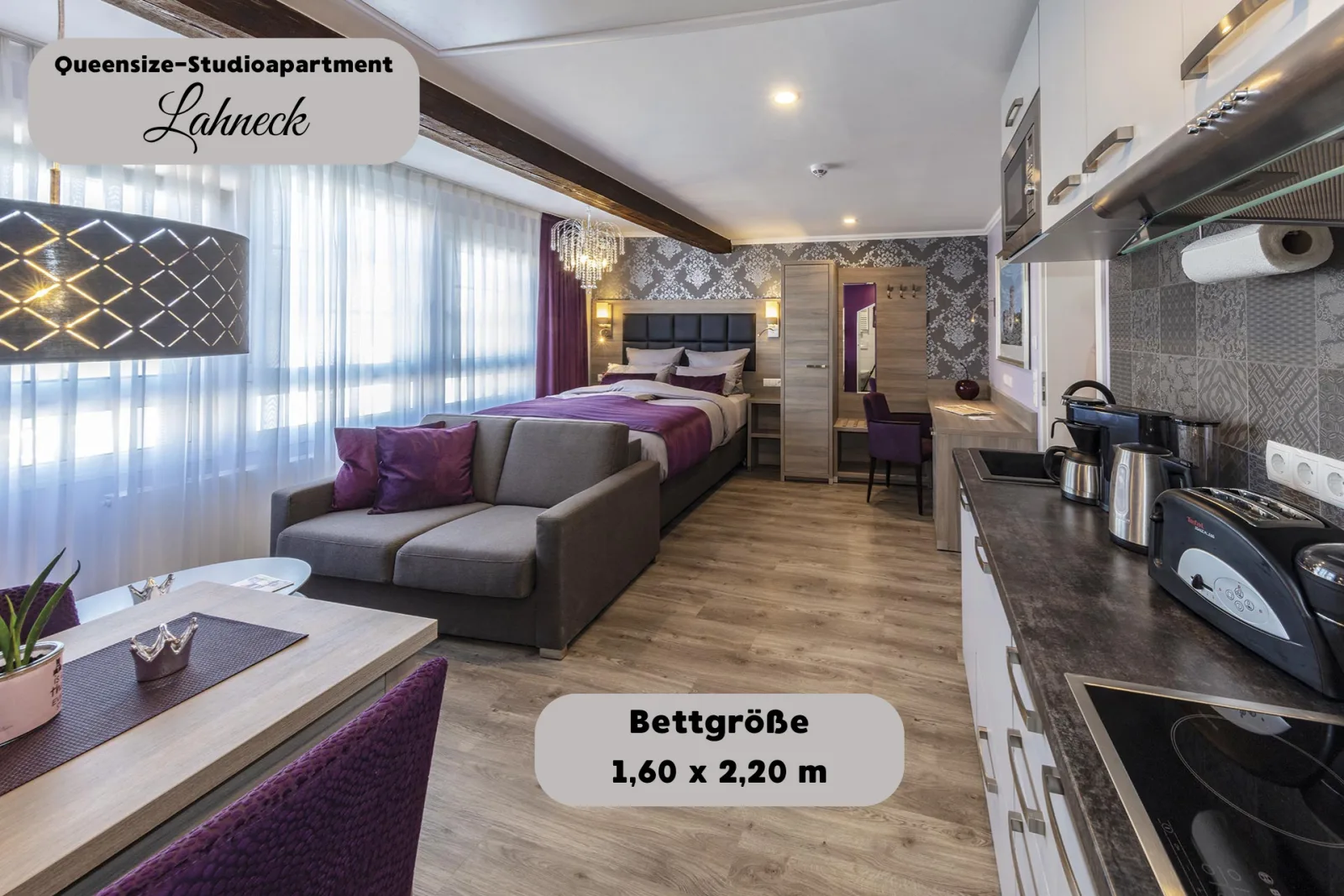Queensize-Studioapartment  Lahneck