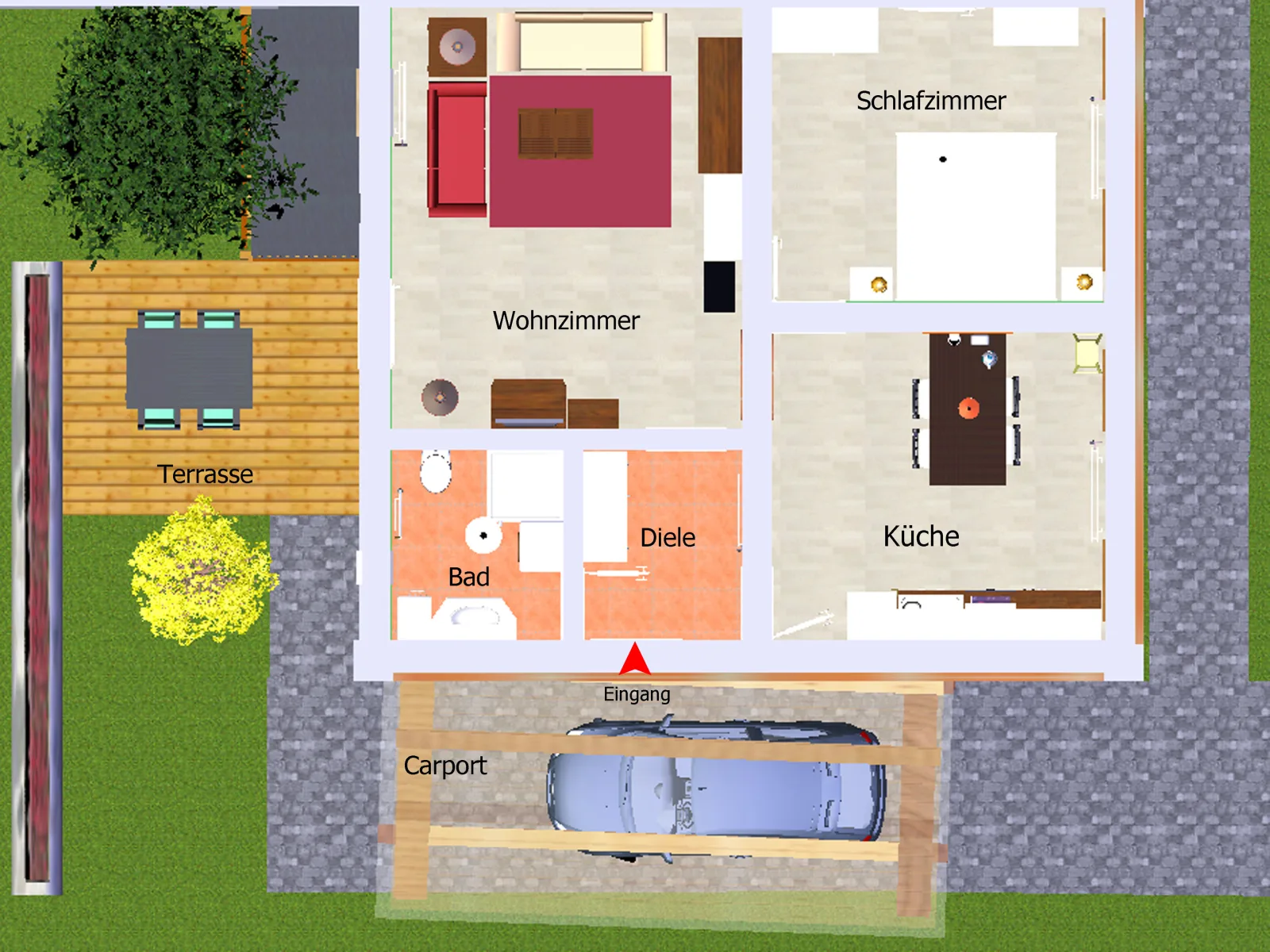 Komfortable Ferienwohnung "Vier Linden", ruhige dörfliche Lage, 20 min zur Küste