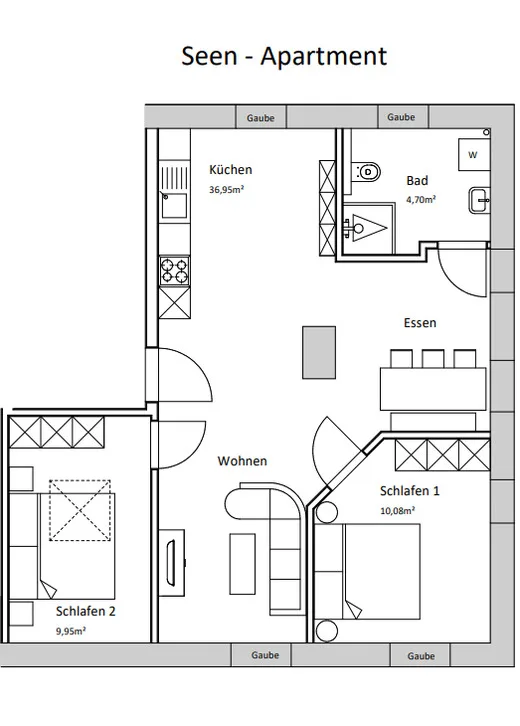 Seen-Apartment im Herrenhaus Rheinblick
