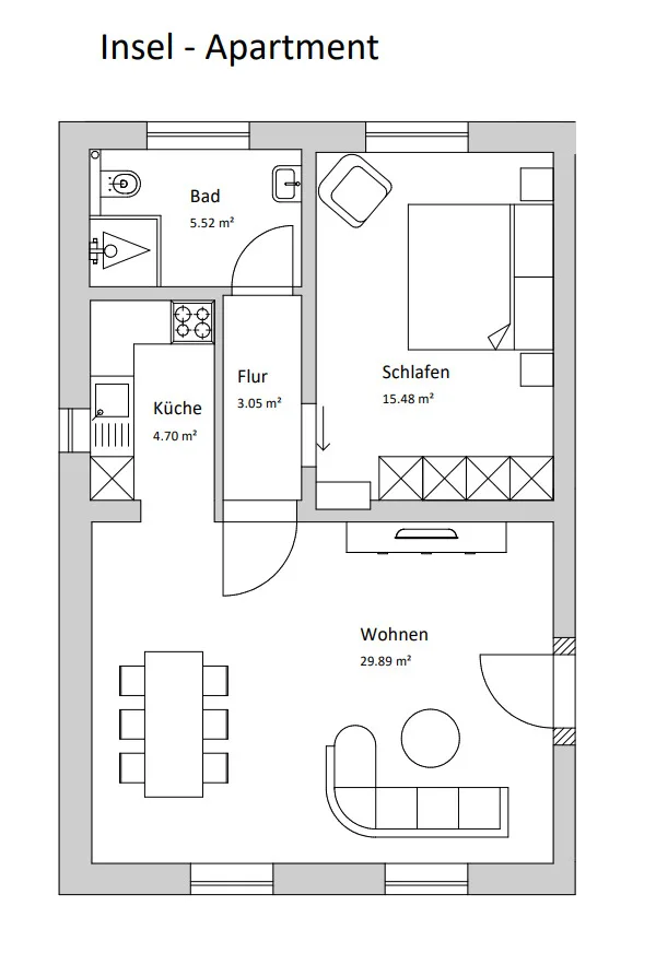 Insel-Apartment im Herrenhaus Rheinblick