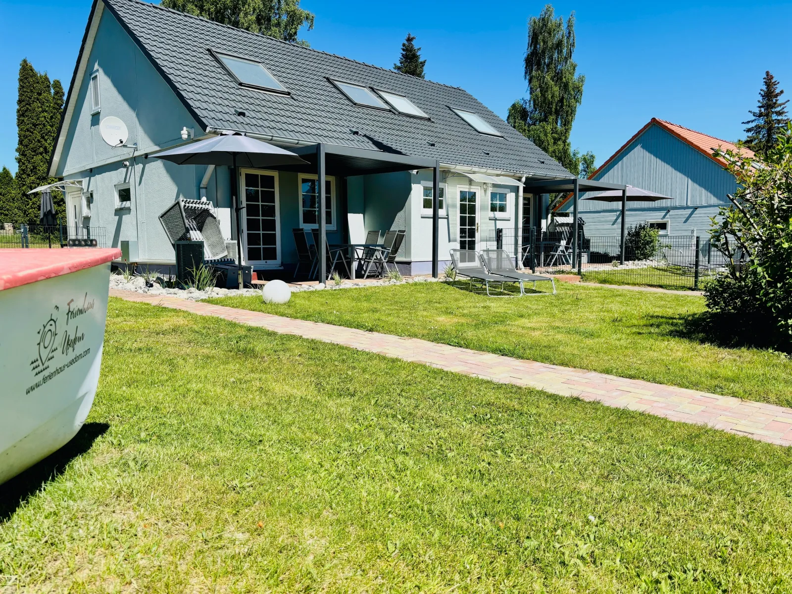 Ferienhaus Usedom Familie Stopp Haus 24 (hundefreundlich eingezäunt)