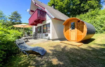 Urlaub mit Seeblick, Kamin und Sauna - Ferienhaus Felix von Mein-Seepark