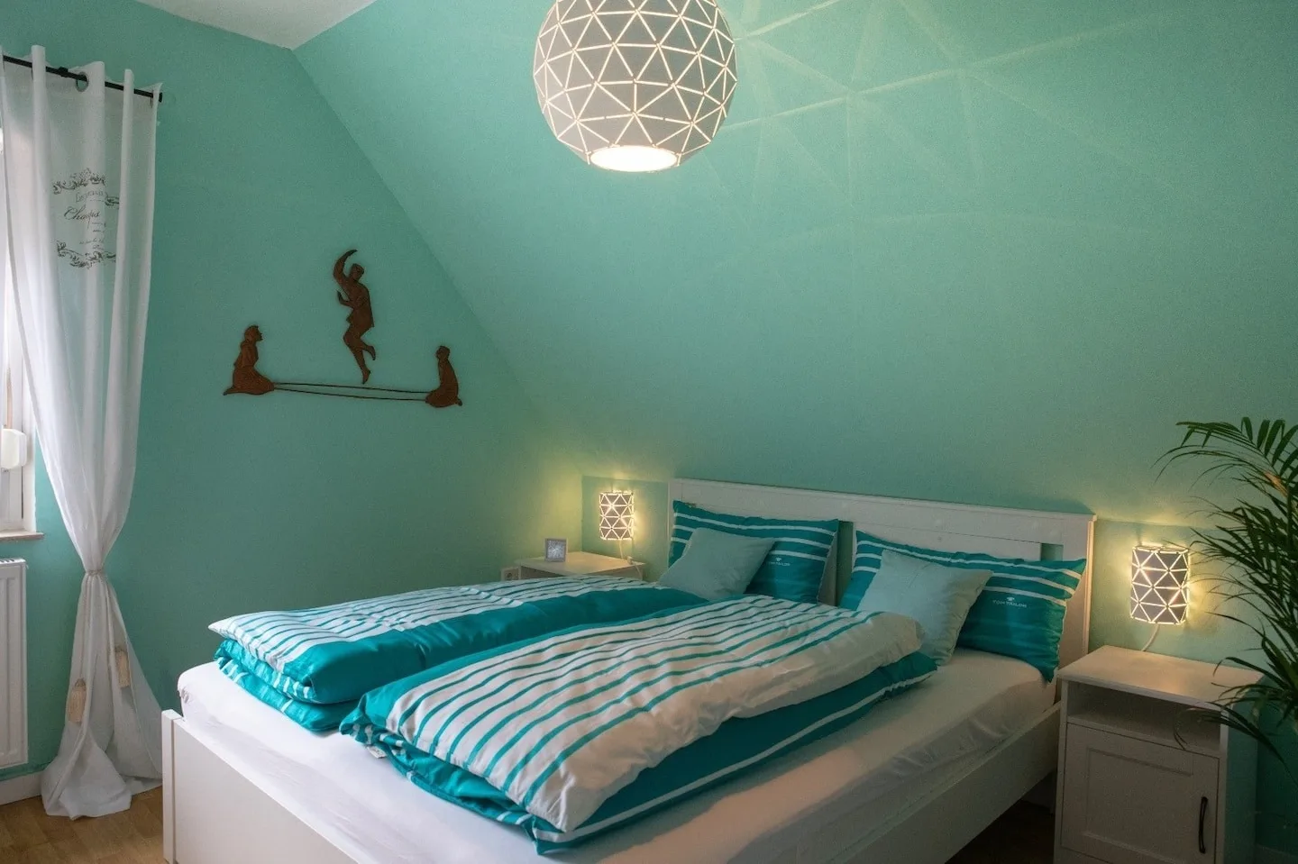 farbenfrohe Ferienwohnung