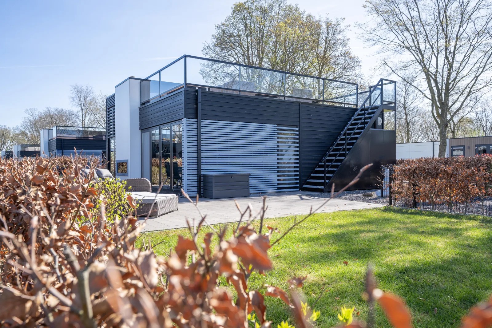 Residence Cube mit Dachterrasse. Meerblick und Strand