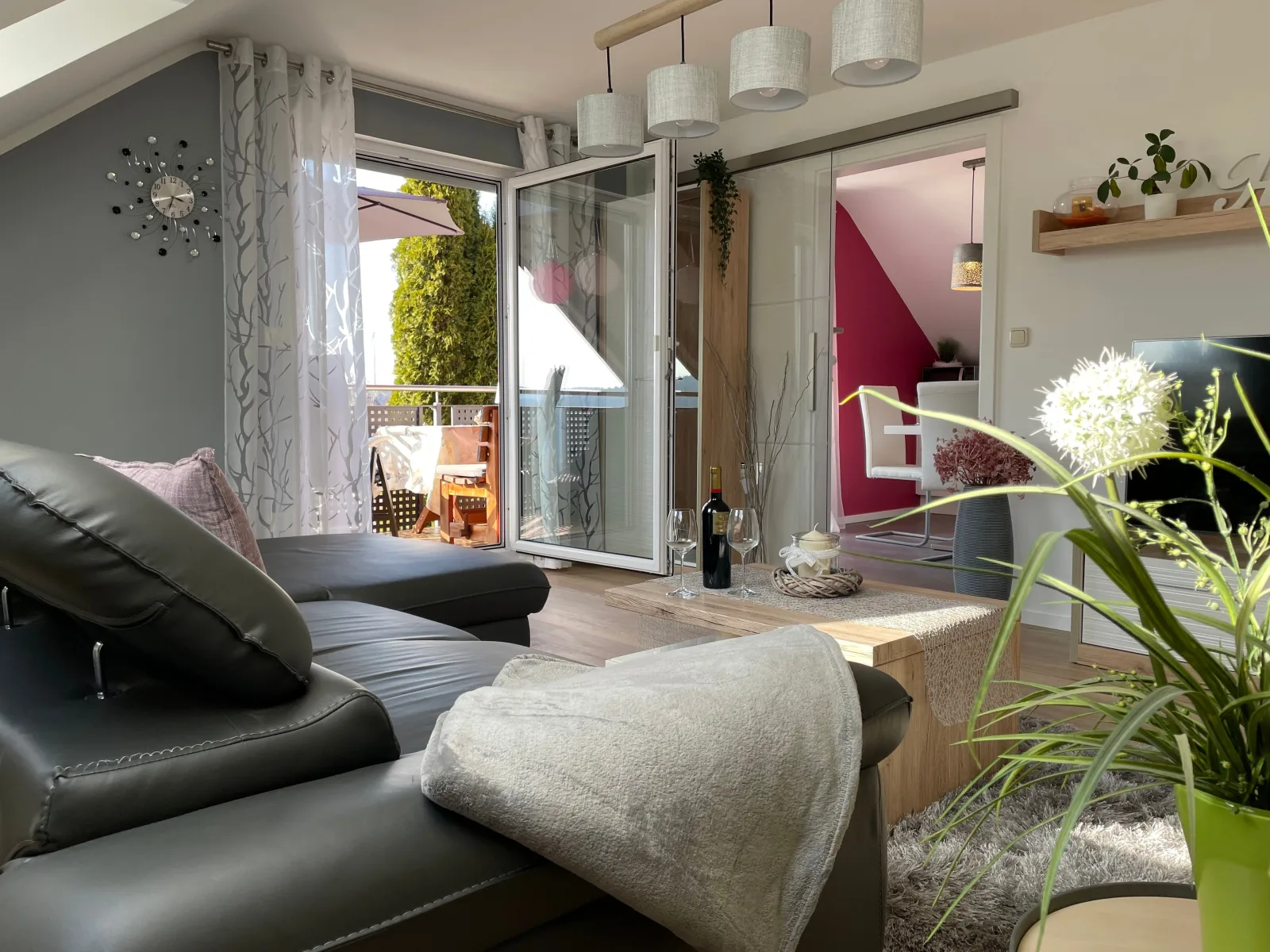 Schöne Ferienwohnung in Schauenstein-Hof im Frankenwald mit Loggia 100qm