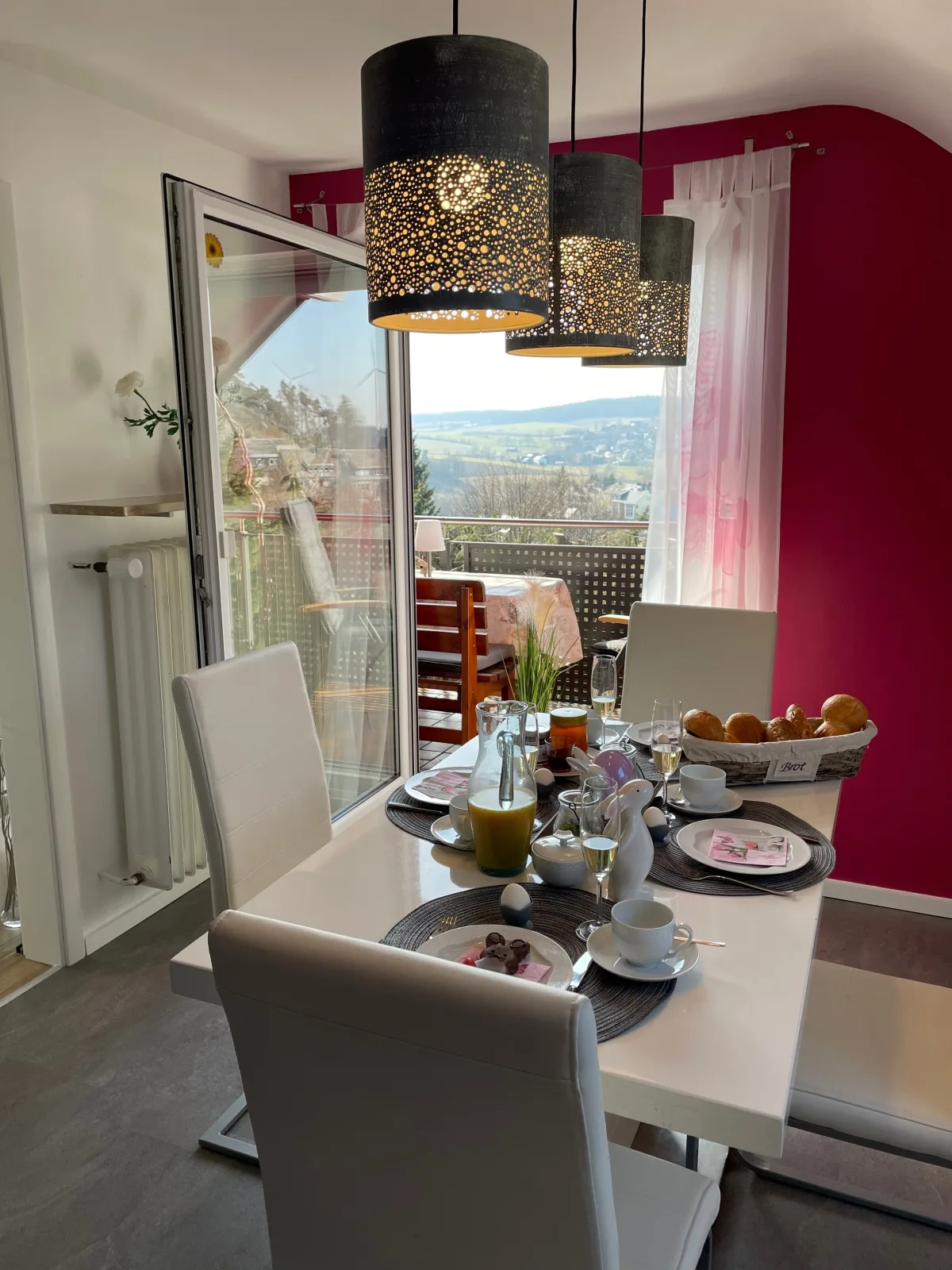 Schöne Ferienwohnung in Schauenstein-Hof im Frankenwald mit Loggia 100qm