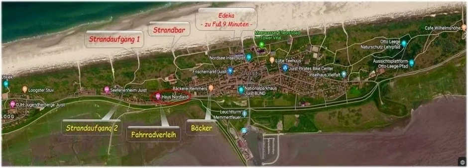 Sonnendüne Juist  Ferienwohnung mit Balkon & Dünenblick