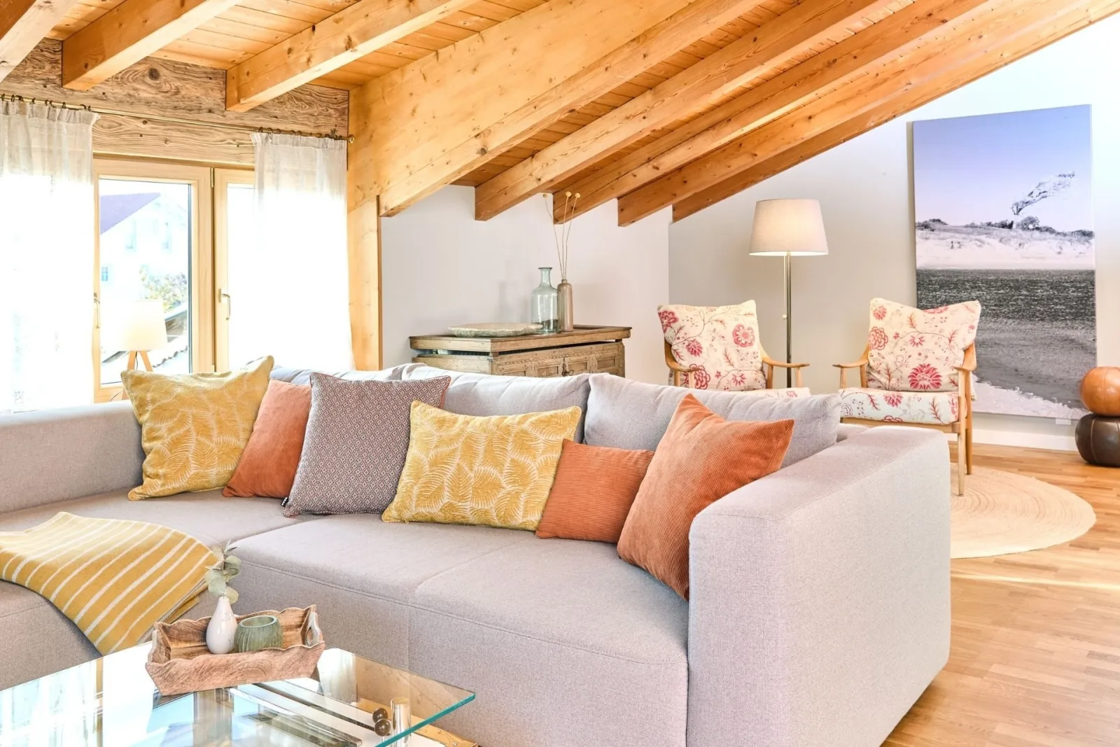 Stilvolles, gepflegtes 5*Ferienloft am Chiemsee, Balkon