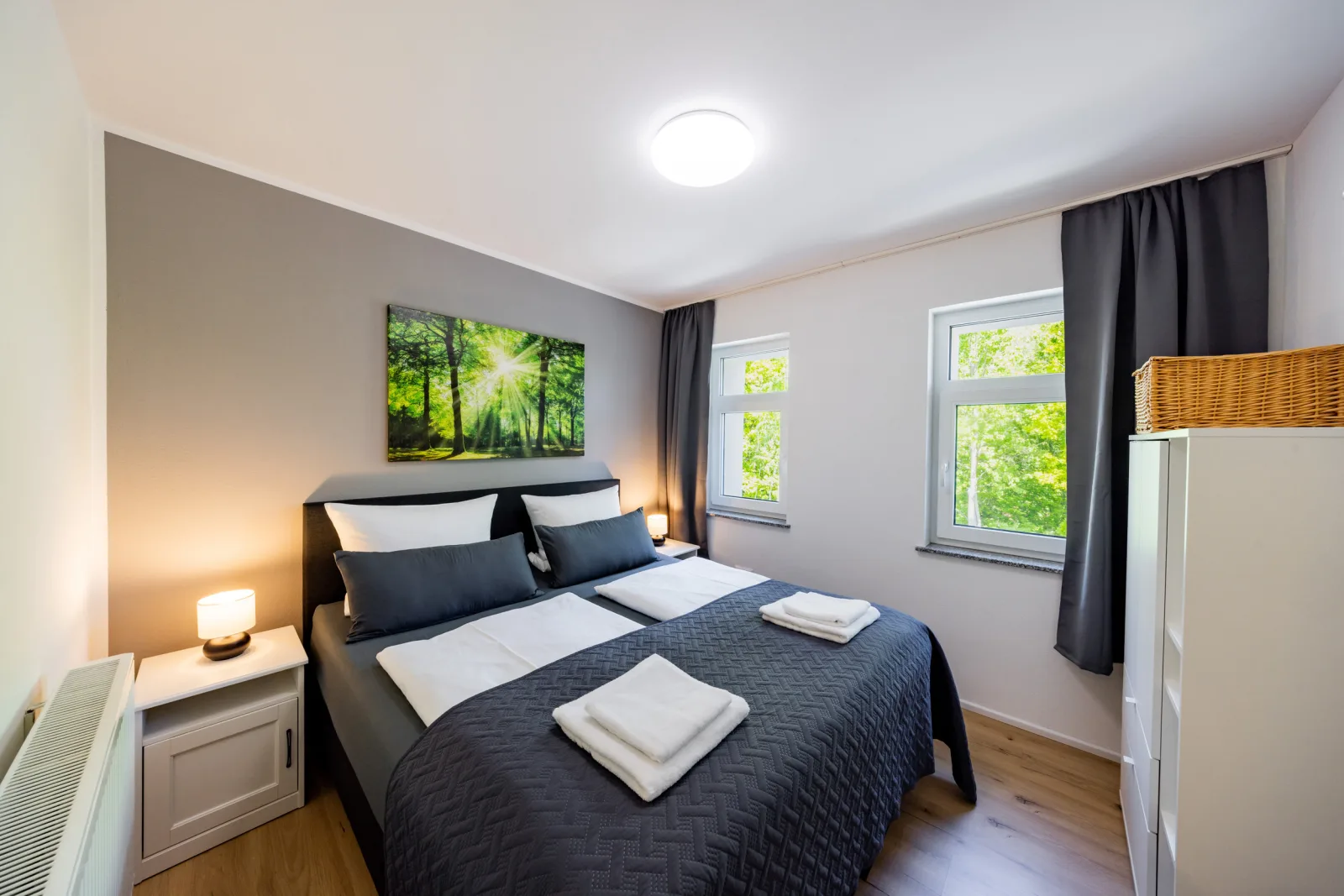 Ferienhaus Bimmelbahn- Familienferienhaus 100 m² am Dampflokbahnhof / Sauna / Trampolin/ Spielezimmer