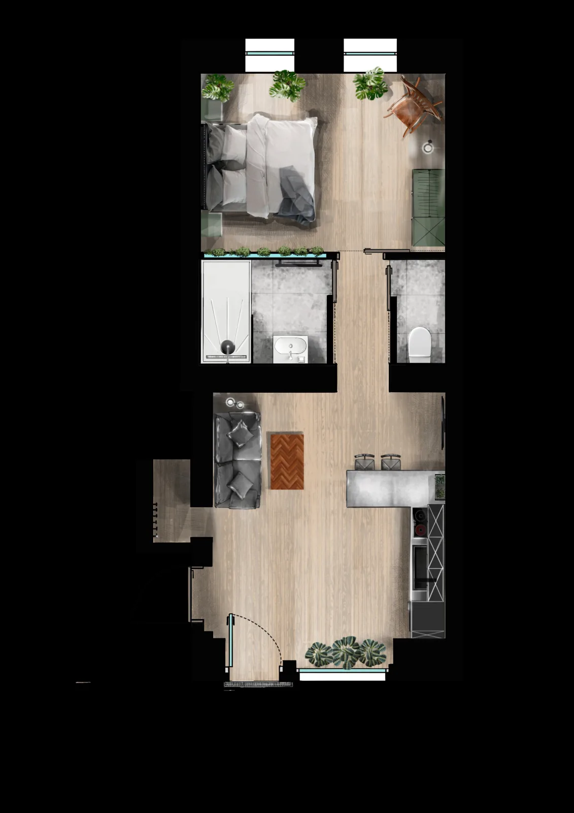 Comfy  Apartment 02 - Urban Jungle Apartment