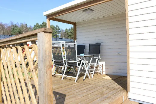 Mobilheim Wattwurm mit Veranda am Kransburger See (555)