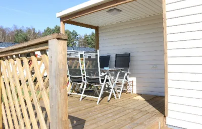 Mobilheim Wattwurm mit Veranda am Kransburger See (555)