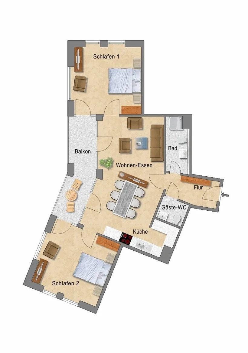 Nordmole 11 Panorama-Wasserwohnung