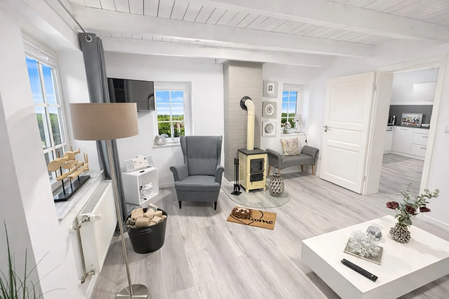 Ferienhaus : Huus an`t Diek, Maisonette Wohnung in Deichnähe, Nähe Norddeich