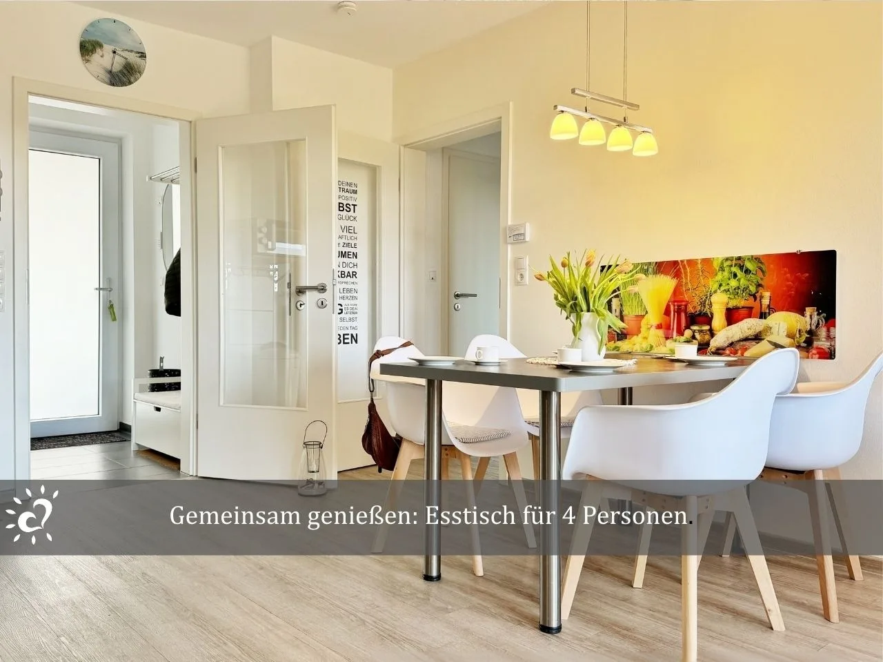 Ferienwohnung De Tuunkrüper mit Deichblick Nordseeluft von der Terrasse aus