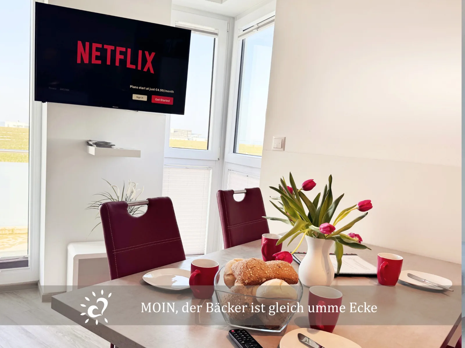 Penthouse de Ool Blick auf das Wattenmeer