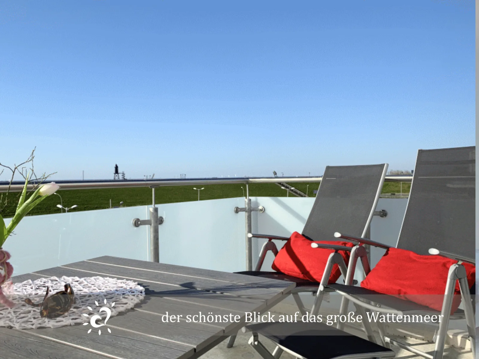 Penthouse de Ool Blick auf das Wattenmeer