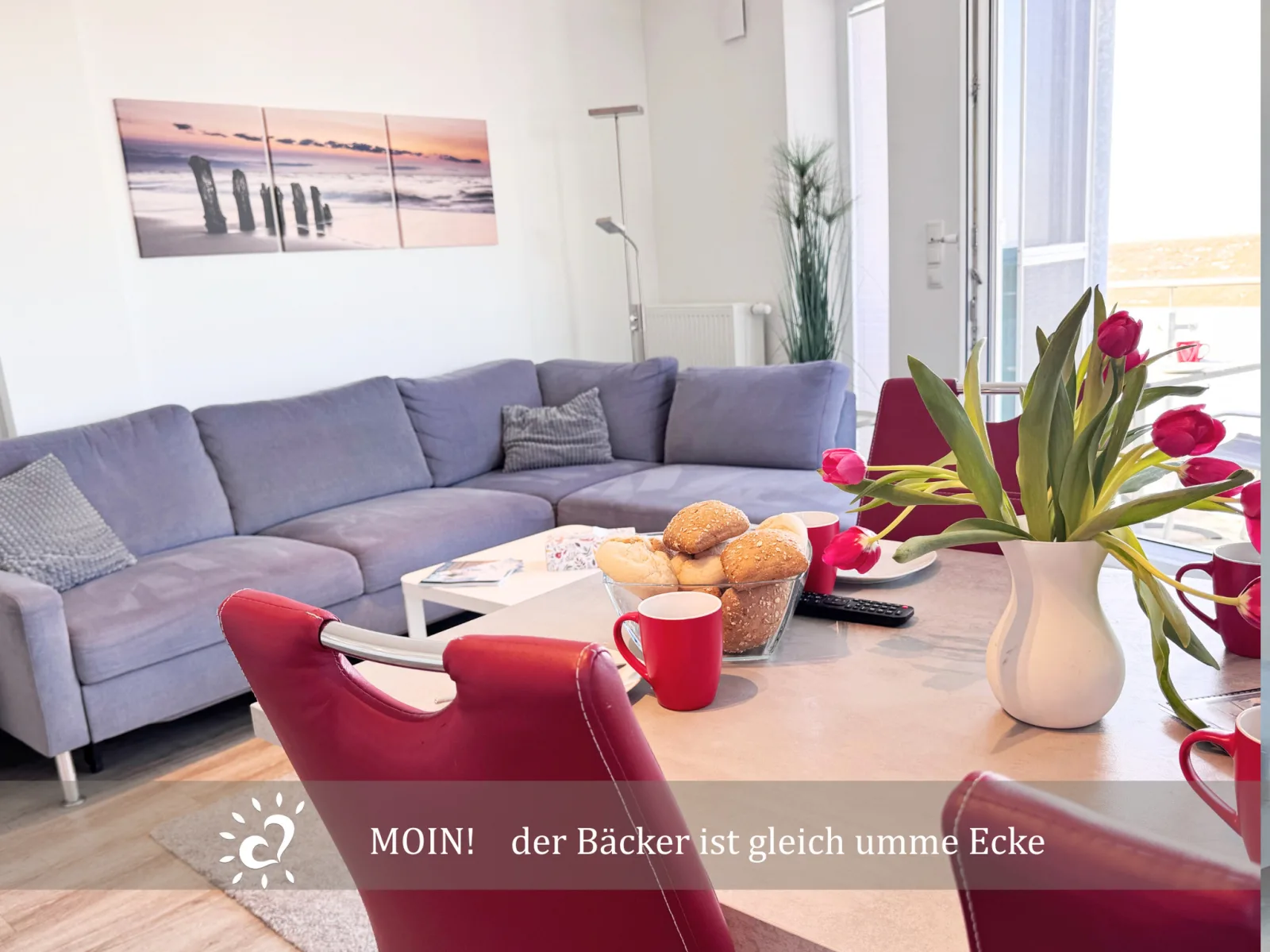 Penthouse de Ool Blick auf das Wattenmeer