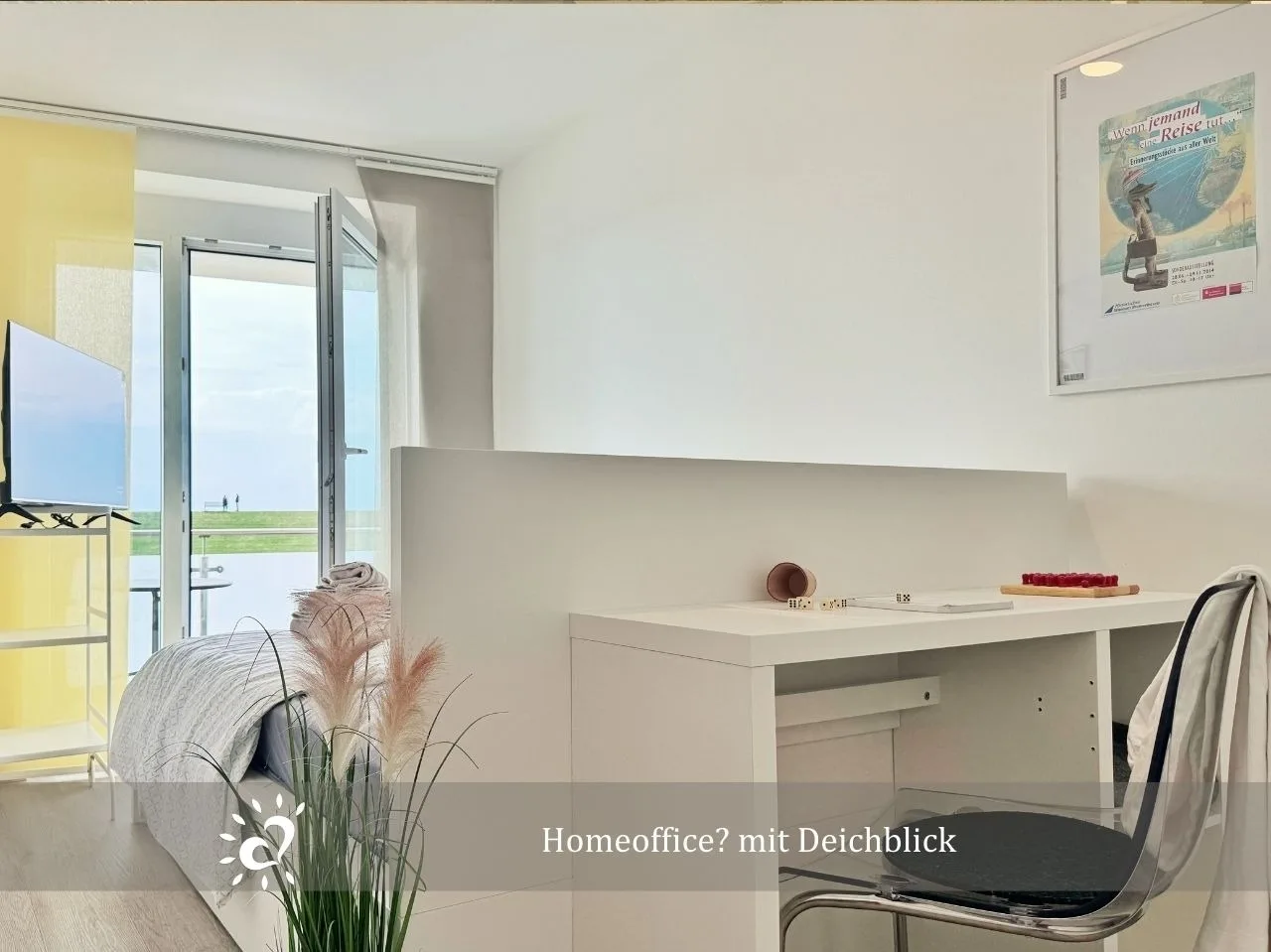 Ferienwohnung de Twargbutt Nordseeluft vom Balkon aus schnuppern