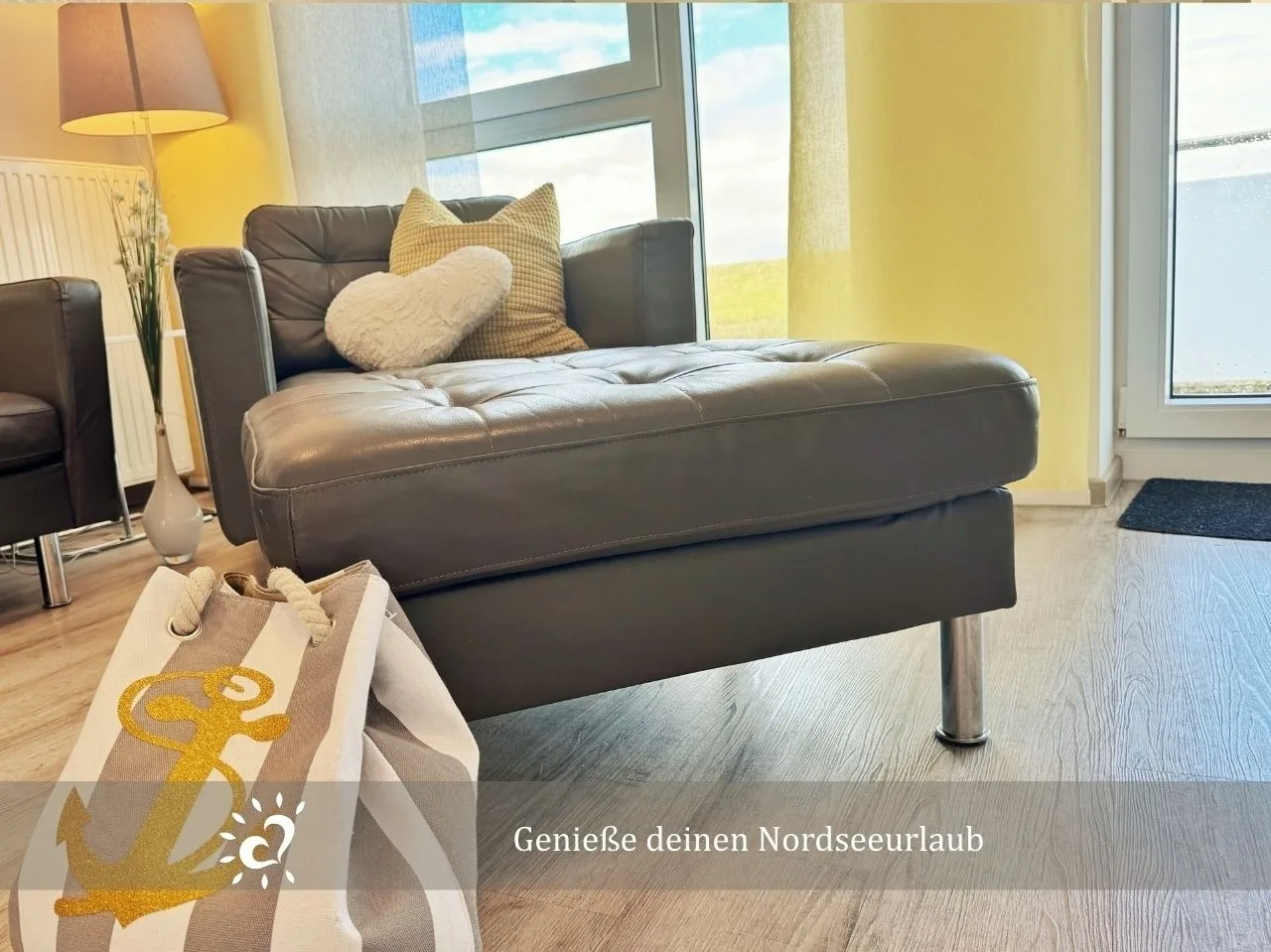 Ferienwohnung de Twargbutt Nordseeluft vom Balkon aus schnuppern