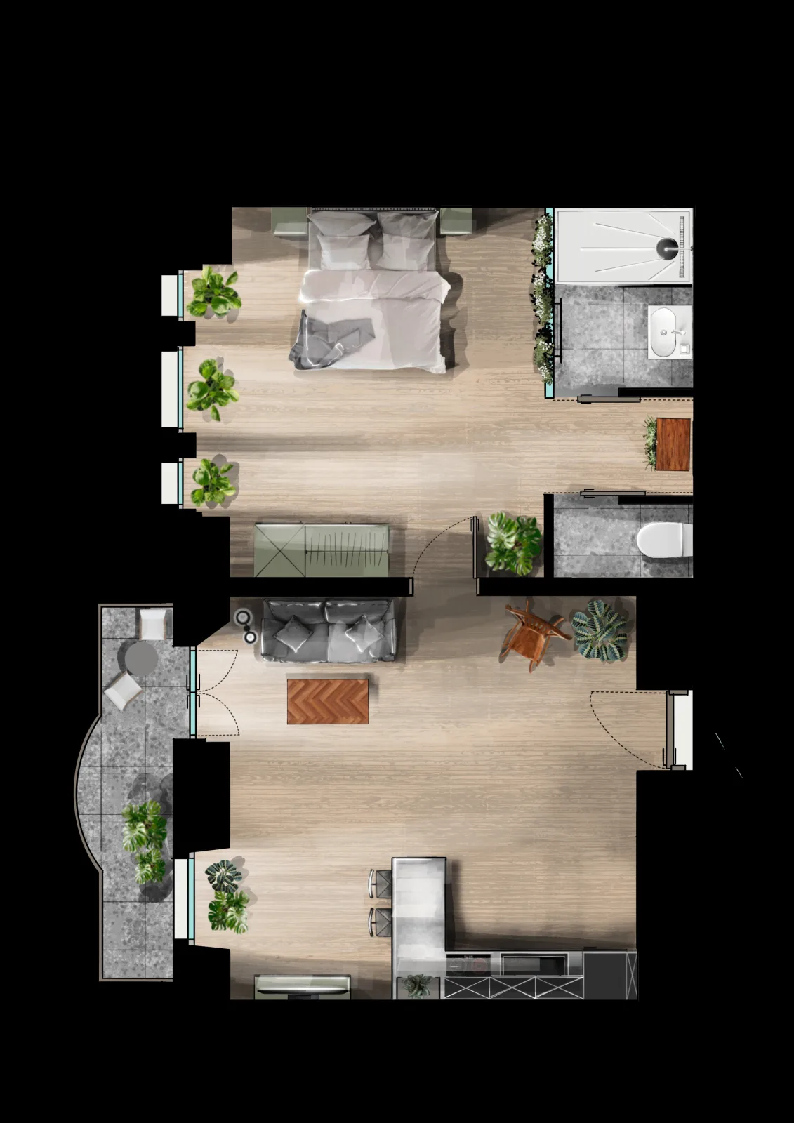 Balcony Apartment 03 - Urban Jungle Apartment