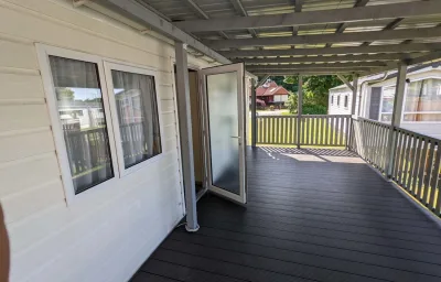 Chalet Kegelrobbe mir riesiger überdachter Terrasse am Kransburger See (544)