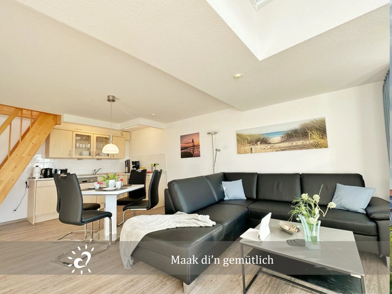 Ferienwohnung  De Spant mit Blick auf das Wattenmeer