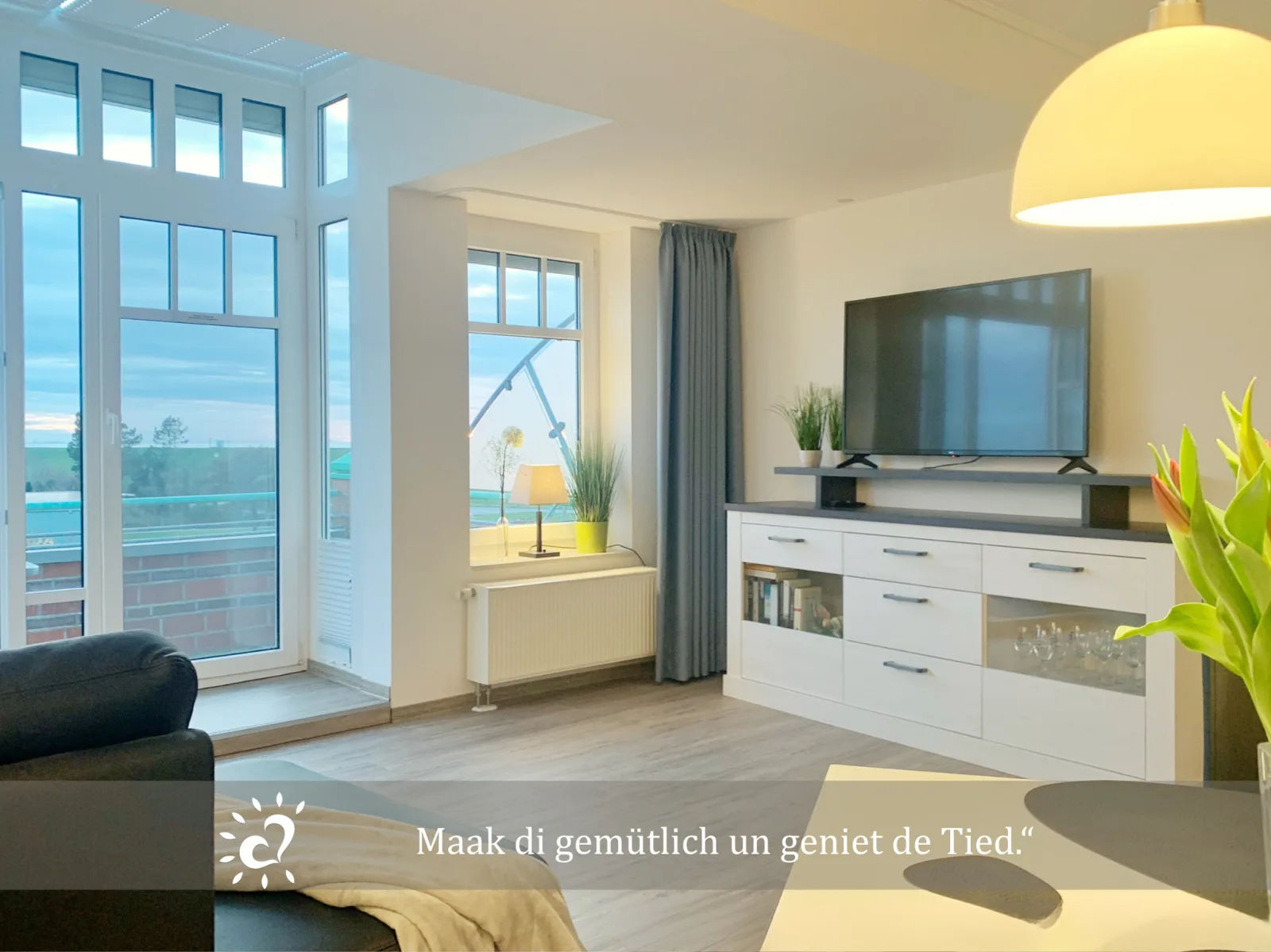 Ferienwohnung  De Spant mit Blick auf das Wattenmeer