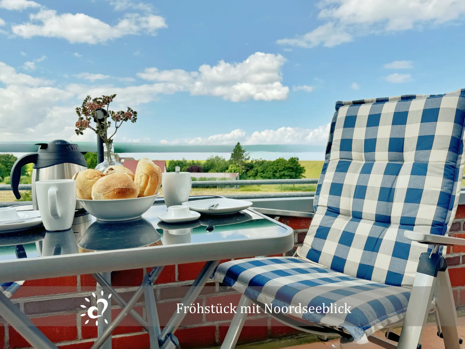 Ferienwohnung  De Spant mit Blick auf das Wattenmeer