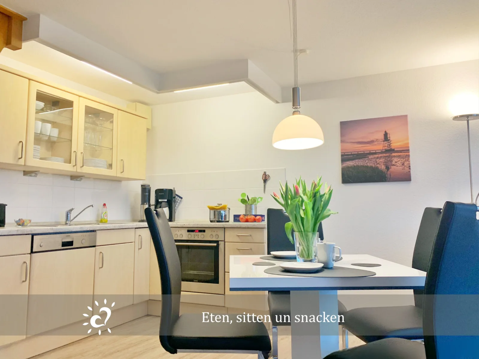 Ferienwohnung  De Spant mit Blick auf das Wattenmeer