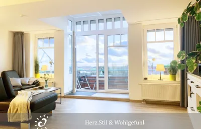 Ferienwohnung  De Spant mit Blick auf das Wattenmeer