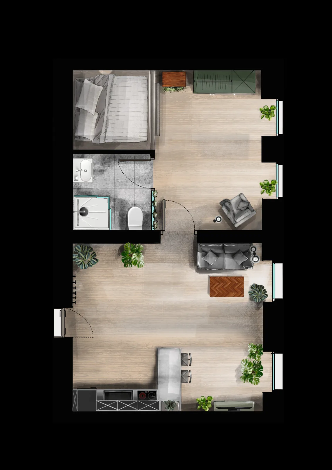 Cosy Apartment 03 - Urban Jungle Apartment