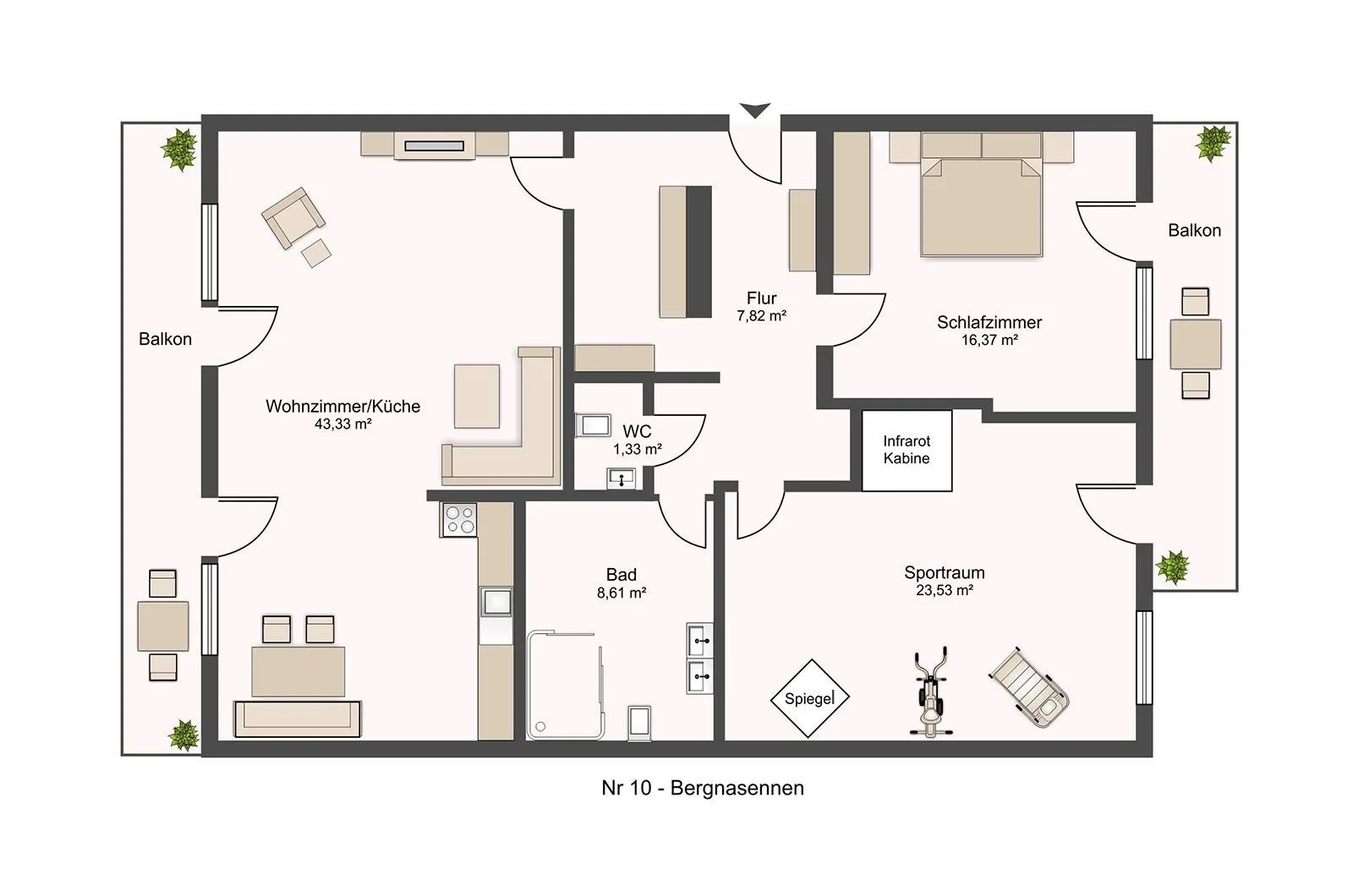 Ferienwohnung Bergnasennen